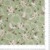 Printed Cotton - Natural Holiday - 005 - Sage