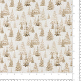 Printed Cotton - Natural Holiday - 006 - White