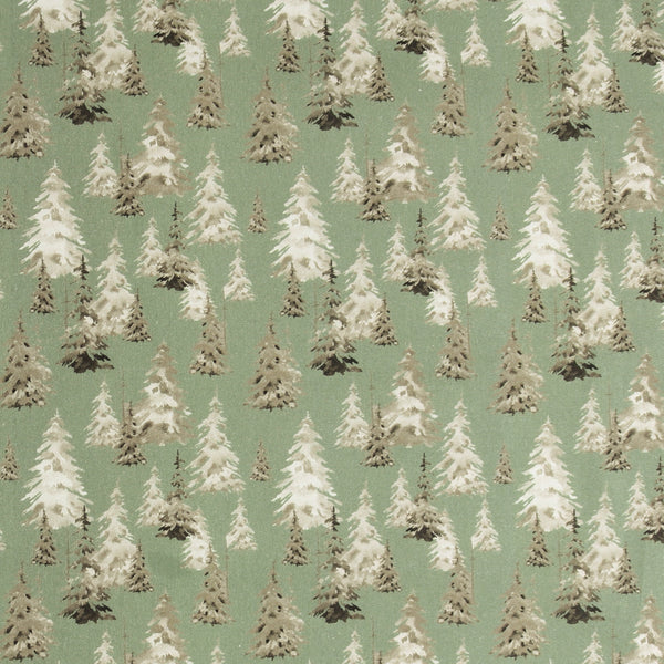 Printed Cotton - Natural Holiday - 007 - Sage