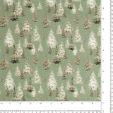 Printed Cotton - Natural Holiday - 007 - Sage