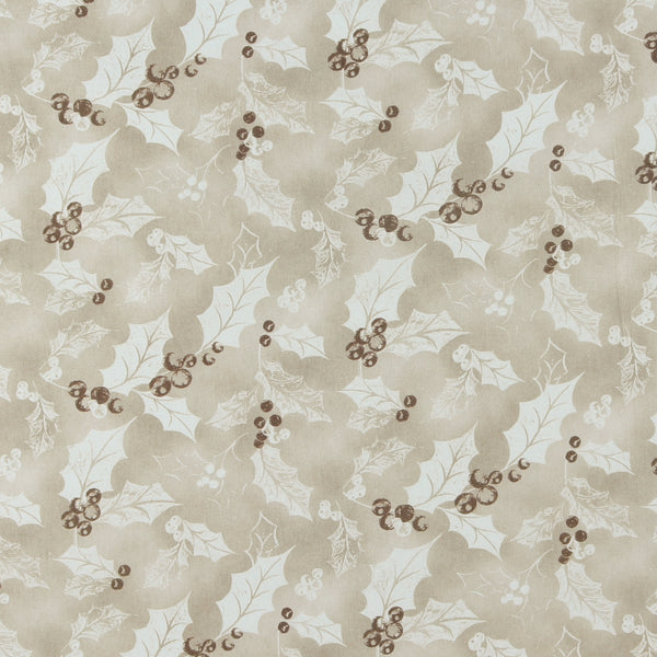 Printed Cotton - Natural Holiday - 008 - Taupe