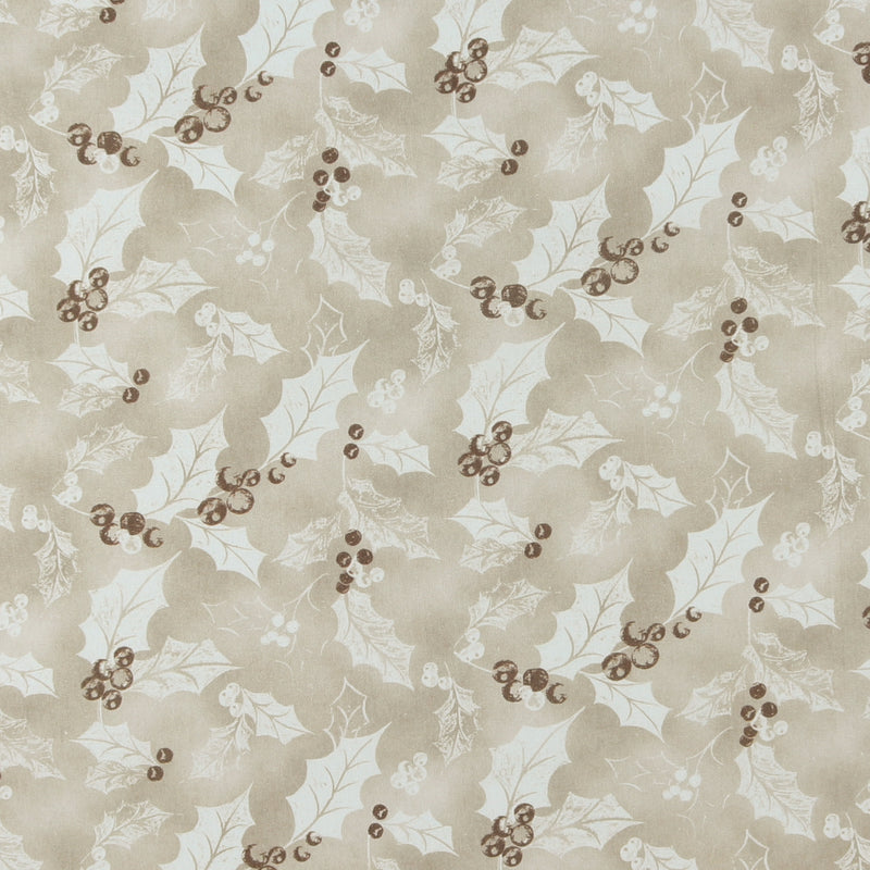 Printed Cotton - Natural Holiday - 008 - Taupe