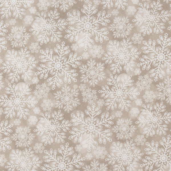 Printed Cotton - Natural Holiday - 010 - Taupe