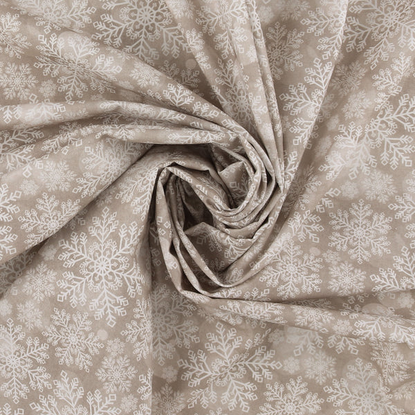 Printed Cotton - Natural Holiday - 010 - Taupe