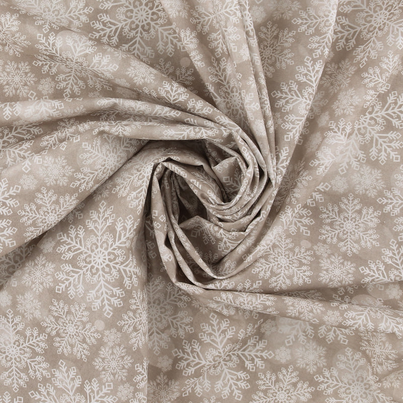 Printed Cotton - Natural Holiday - 010 - Taupe