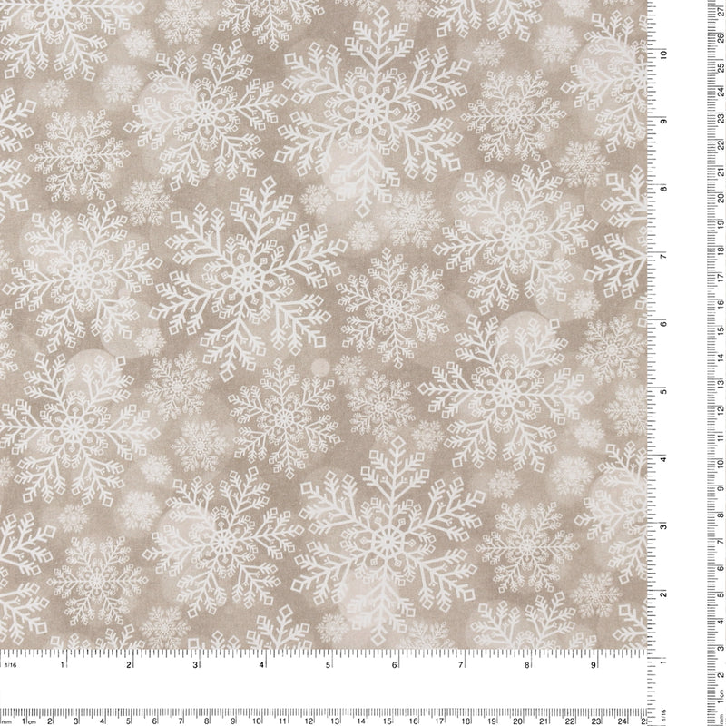 Printed Cotton - Natural Holiday - 010 - Taupe