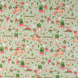 Coton imprimé - Ferme festive - 002 - Sauge