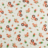 Coton imprimé - Ferme festive - 003 - Blanc