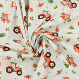 Coton imprimé - Ferme festive - 003 - Blanc