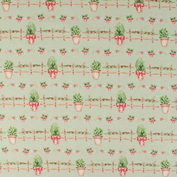 Printed Cotton - Festive Farm - 004 - Sage
