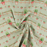 Coton imprimé - Ferme festive - 004 - Sauge
