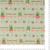 Coton imprimé - Ferme festive - 004 - Sauge