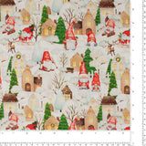 Printed Cotton - Holiday Joy - 001 - White