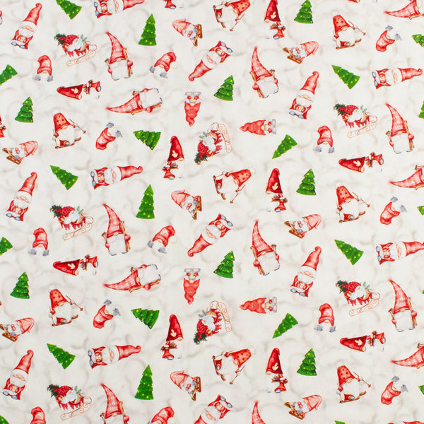 Printed Cotton - Holiday Joy - 002 - White