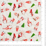 Printed Cotton - Holiday Joy - 002 - White