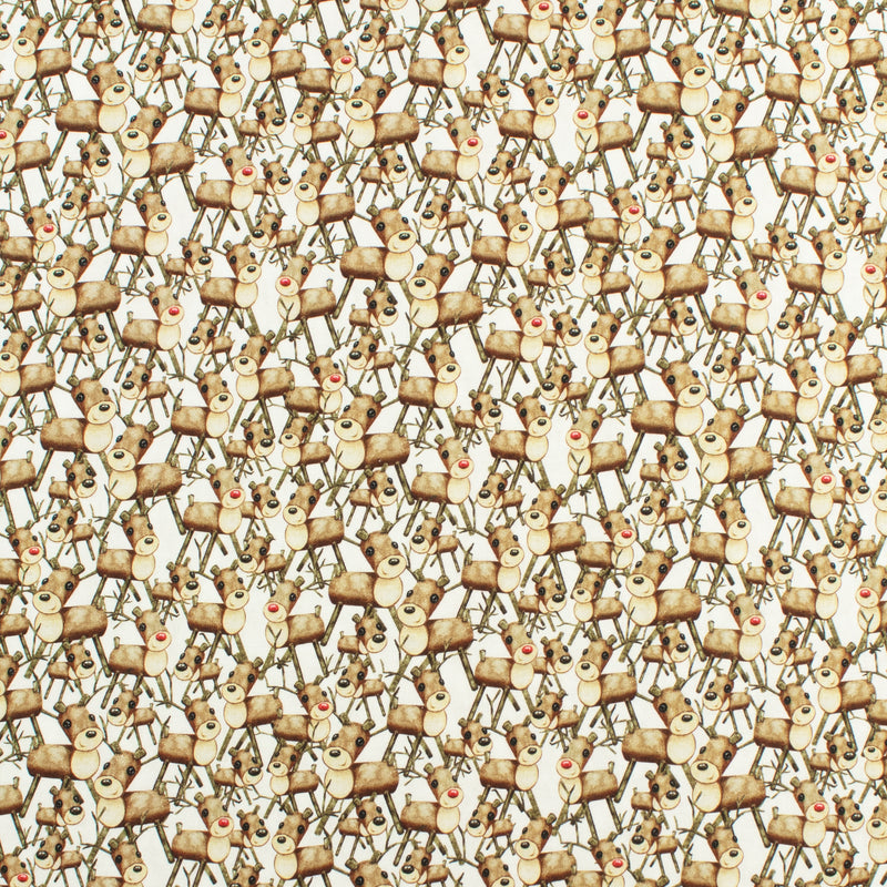 Printed Cotton - Holiday Joy - 006 - White