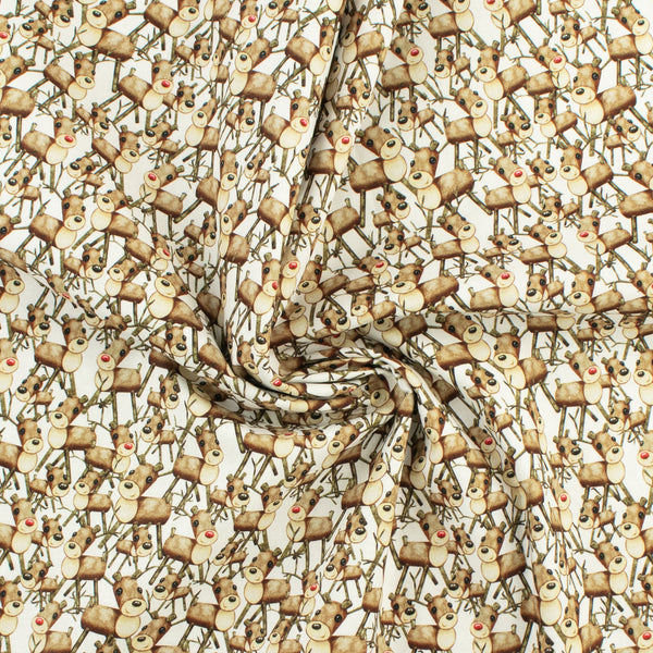 Printed Cotton - Holiday Joy - 006 - White