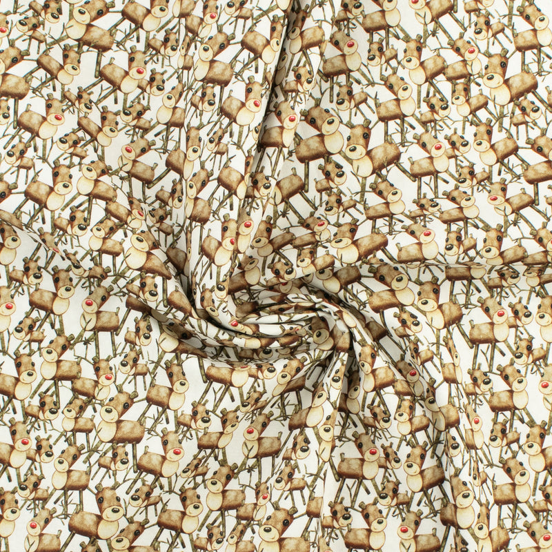 Printed Cotton - Holiday Joy - 006 - White