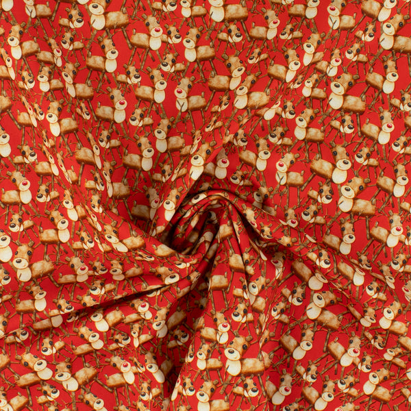 Printed Cotton - Holiday Joy - 007 - Red