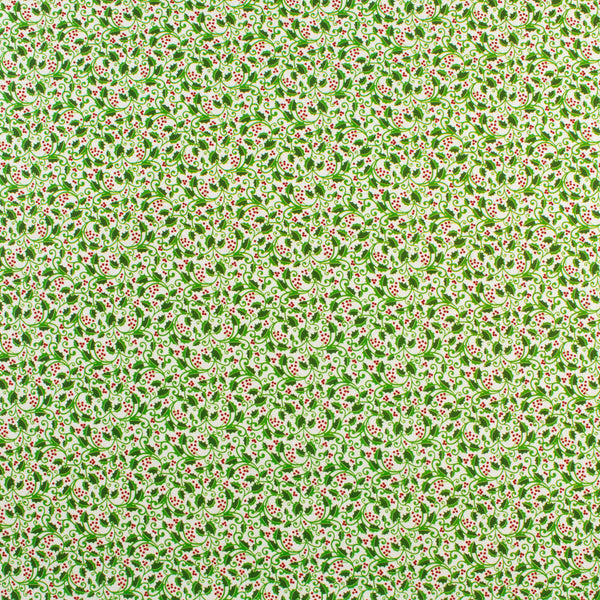 Printed Cotton - Holiday Joy - 008 - White