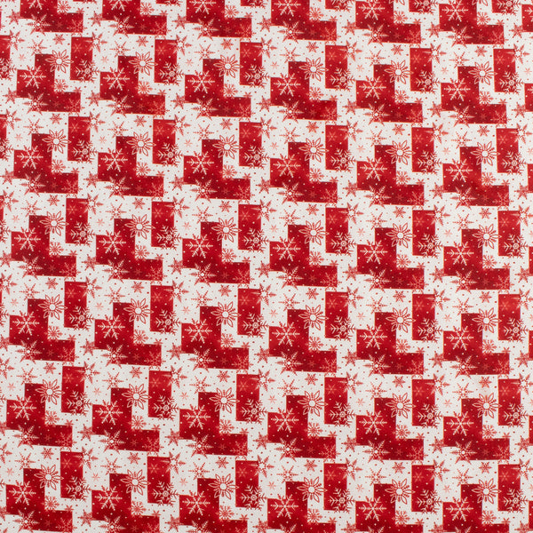 Printed Cotton - Holiday Joy - 009 - White