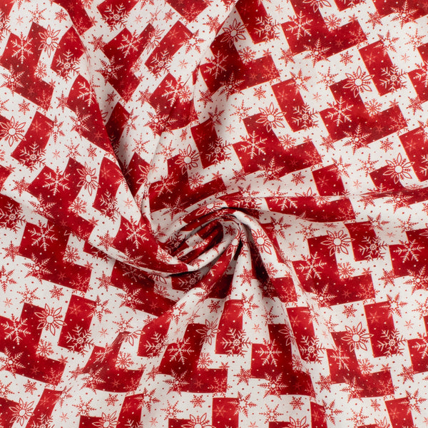 Printed Cotton - Holiday Joy - 009 - White