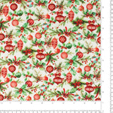 Printed Cotton - Holiday Joy - 010 - White