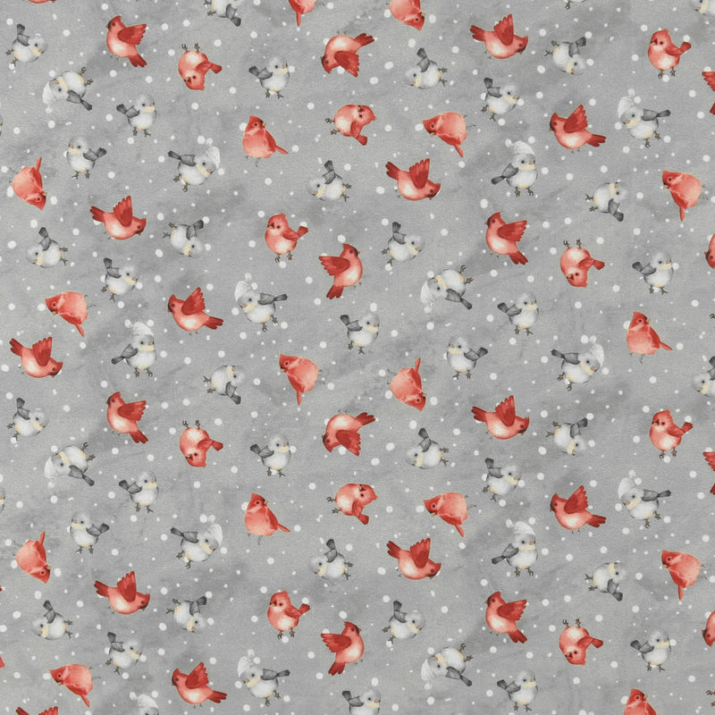 Coton imprimé - Rocheuses en fête - 004 - Gris