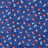 Coton imprimé - Rocheuses en fête - 005 - Bleu