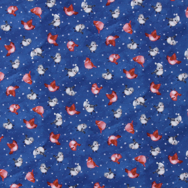 Coton imprimé - Rocheuses en fête - 005 - Bleu