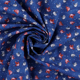 Coton imprimé - Rocheuses en fête - 005 - Bleu