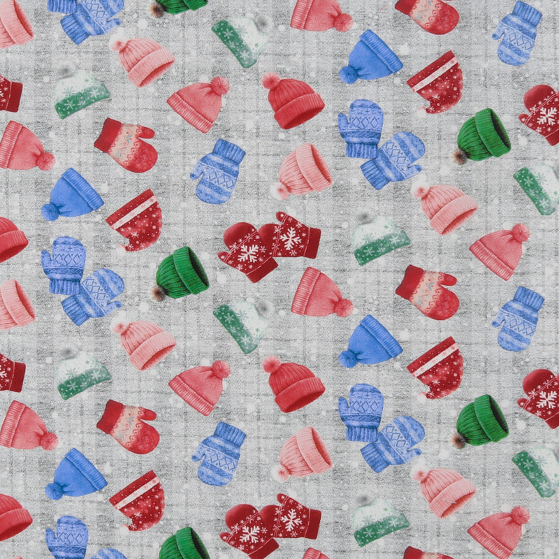 Coton imprimé - Rocheuses en fête - 006 - Gris