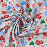 Coton imprimé - Rocheuses en fête - 006 - Gris