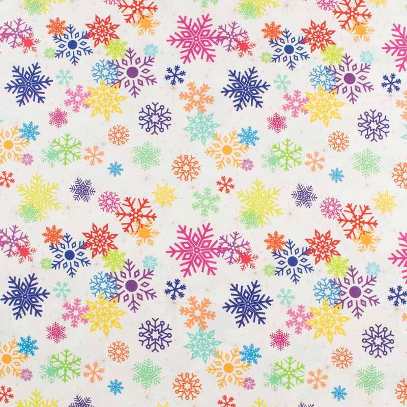 Printed Cotton - Holiday Brights - 003 - White