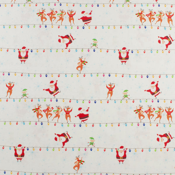 Printed Cotton - Holiday Brights - 006 - White