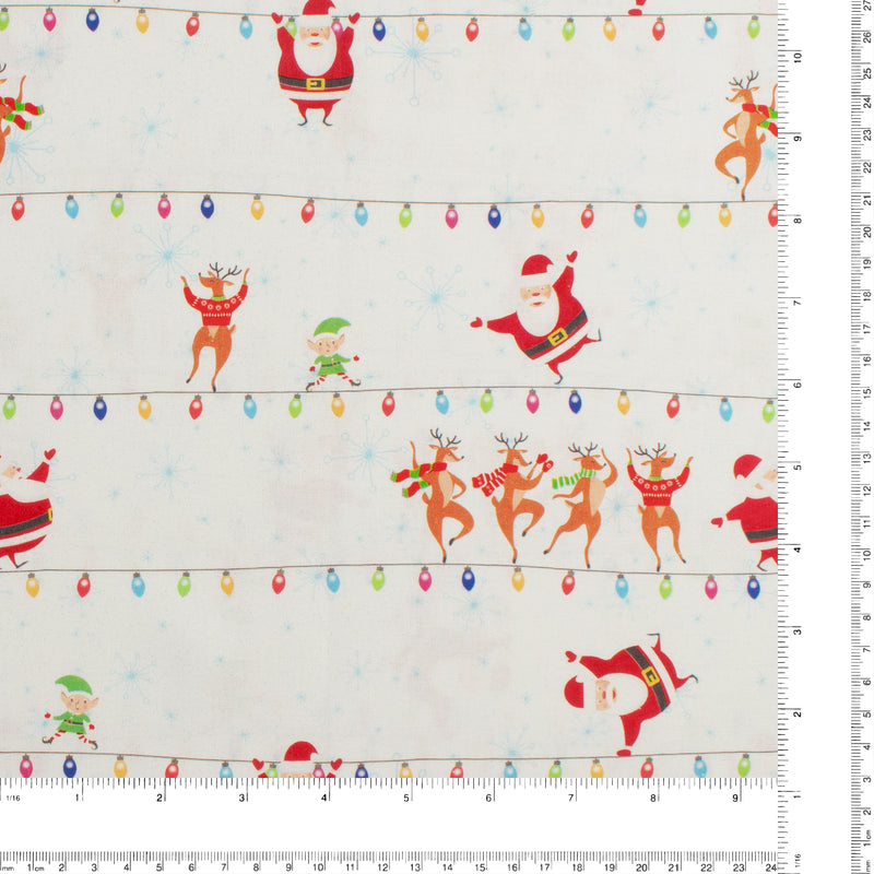 Printed Cotton - Holiday Brights - 006 - White