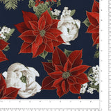 Coton imprimé - Noël élégance II - 002 - Marine