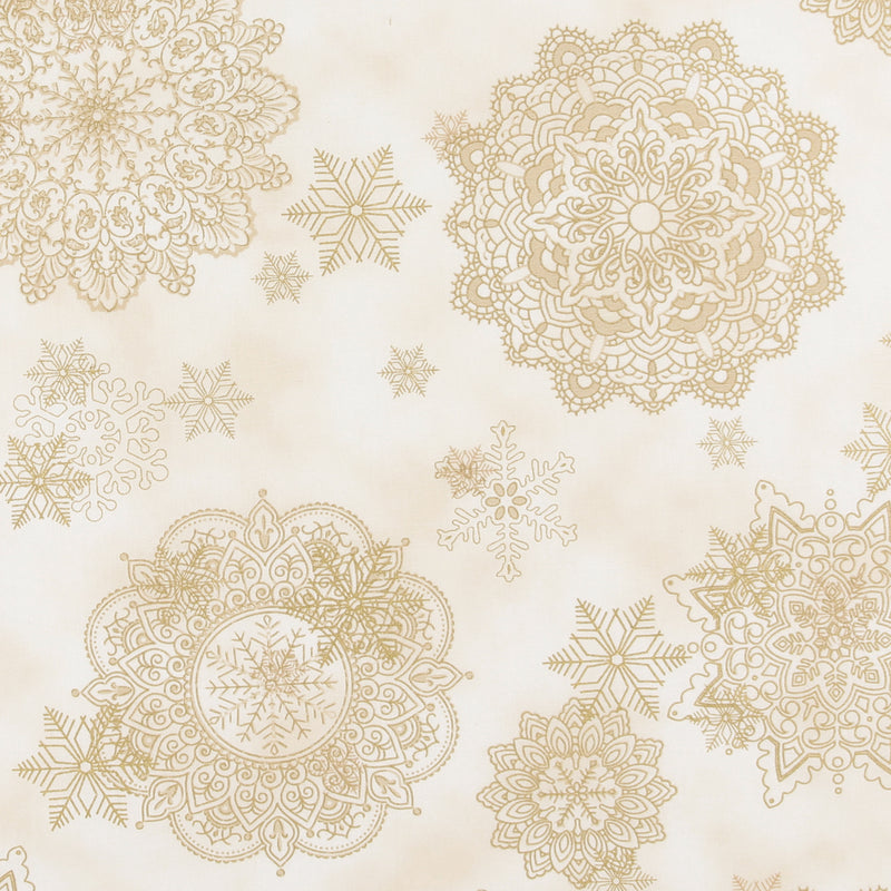 Coton imprimé - Noël élégance II - 009 - Blanc Cassé