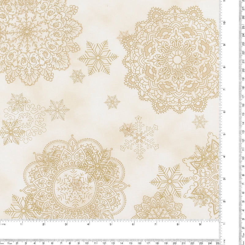 Coton imprimé - Noël élégance II - 009 - Blanc Cassé