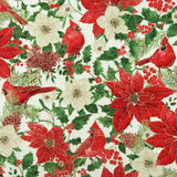 Printed Cotton Elegance Christmas III - 010 - White