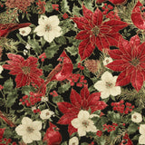 Printed Cotton Elegance Christmas III - 011 - Black