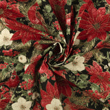 Printed Cotton Elegance Christmas III - 011 - Black