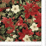 Printed Cotton Elegance Christmas III - 011 - Black