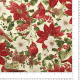 Printed Cotton Elegance Christmas III - 012 - Cream