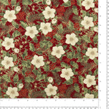 Printed Cotton Elegance Christmas III - 013 - Red