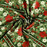 Printed Cotton Elegance Christmas III - 016 - Green