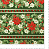 Printed Cotton Elegance Christmas III - 016 - Green