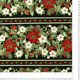 Printed Cotton Elegance Christmas III - 017 - Black