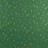 Coton imprimé - Assortiment des Fêtes - 003 - Vert et Doré