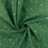 Coton imprimé - Assortiment des Fêtes - 003 - Vert et Doré